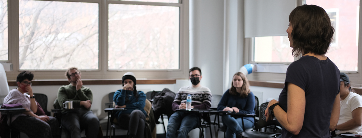 students taking a class